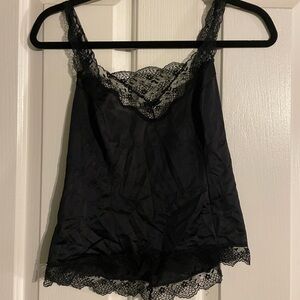 Werner’s vintage black Lacie tank top size 34 made in America